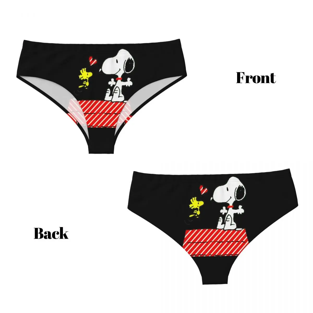 Женские дышащие эластичные трусики в красную полоску