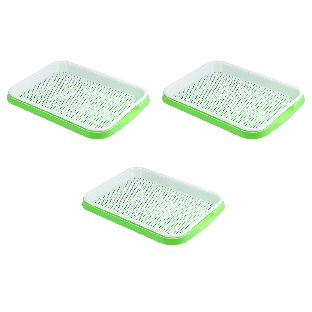 

3 Pcs Veggie Garden Propagator Tray Planter Nursery Pot Sprouting Container Kit Trays Bean