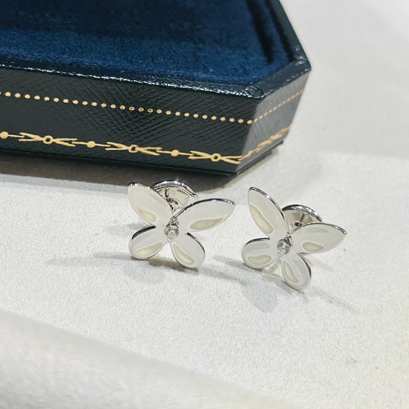 

Top Quality New 2023 Classics Hot Brand Anniversary Gifts Jewelry Earrings For Women Pure 925 Sliver Wild Bright Flower Group