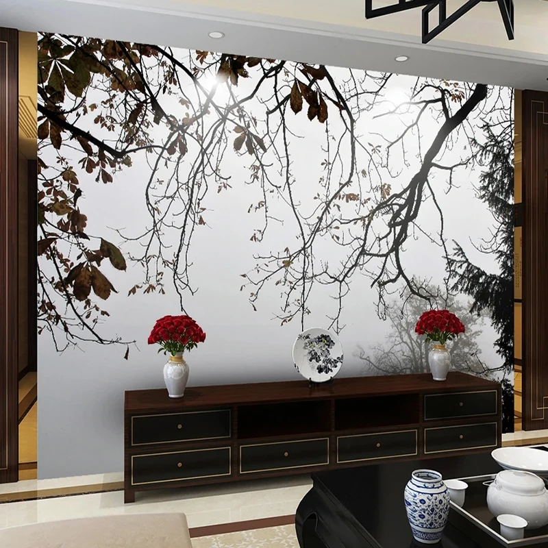 

Пользовательские 3D Настенные обои в китайском стиле абстрактные ветки Фреска гостиная диван фон стены домашний декор искусство Papel де Parede