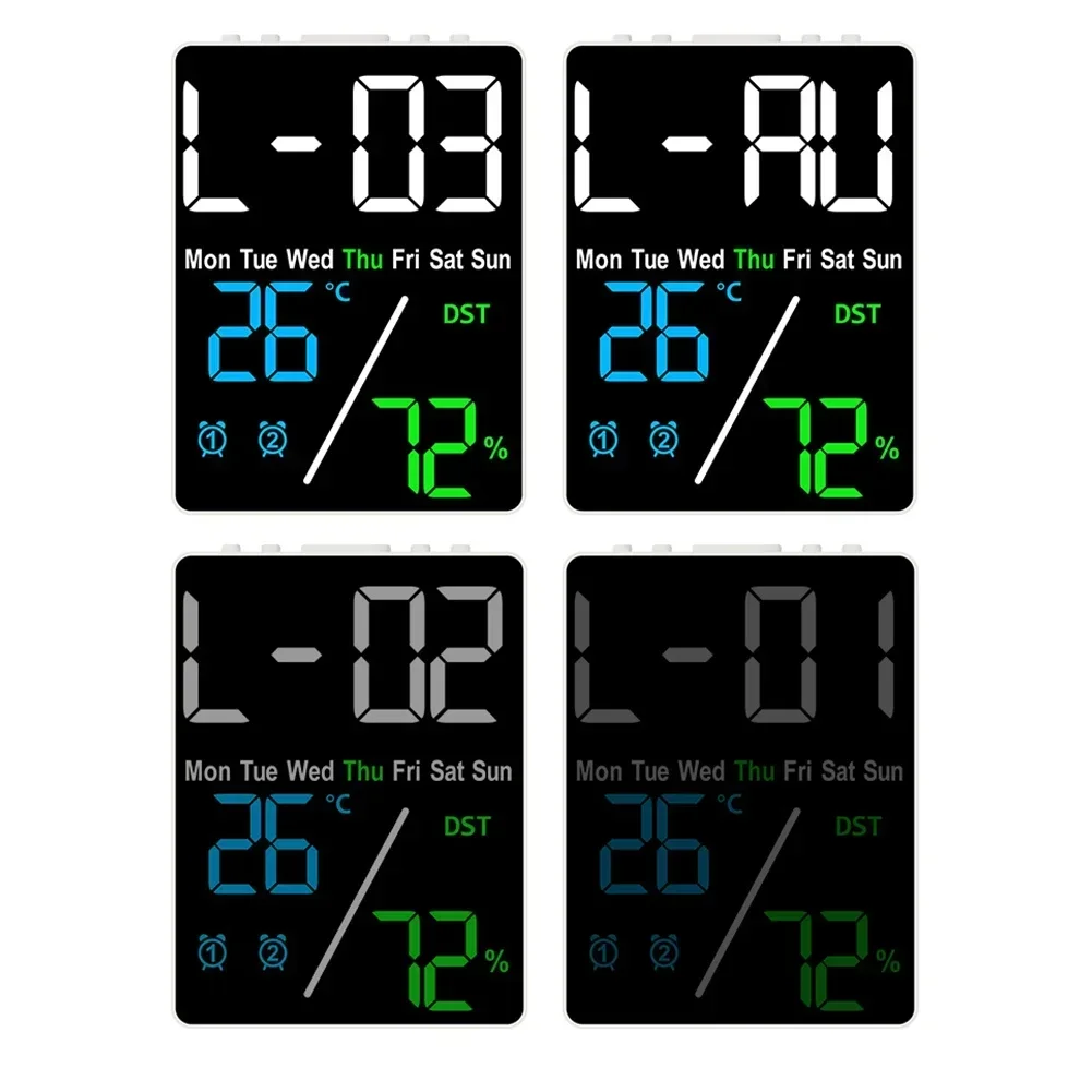 Электронные цифровые настенные часы USB-розетка интеллектуальная настройка