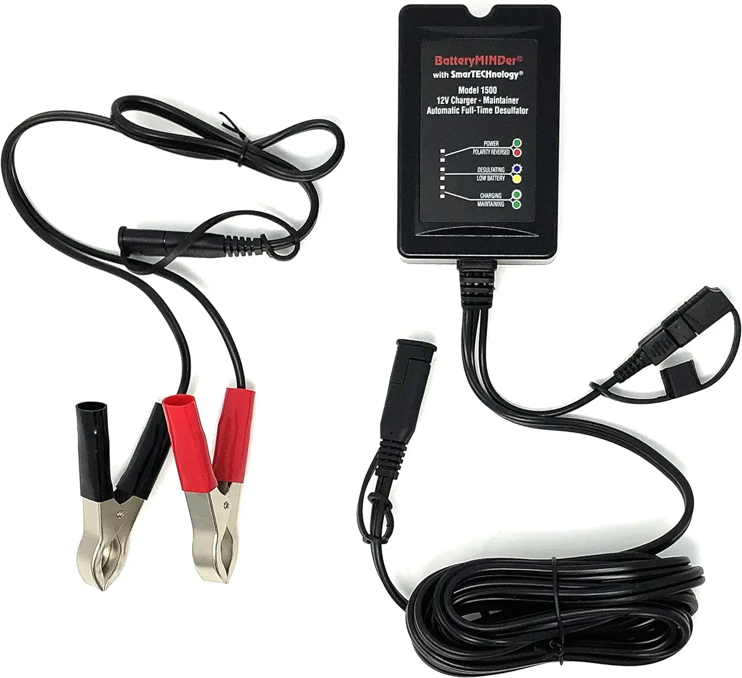 

12 Volt-1.5 AMP Charger, Maintainer, and Desulfator with SmartTECHnology - Designed for Cars, Trucks, Boats, Motorcycles, Sno