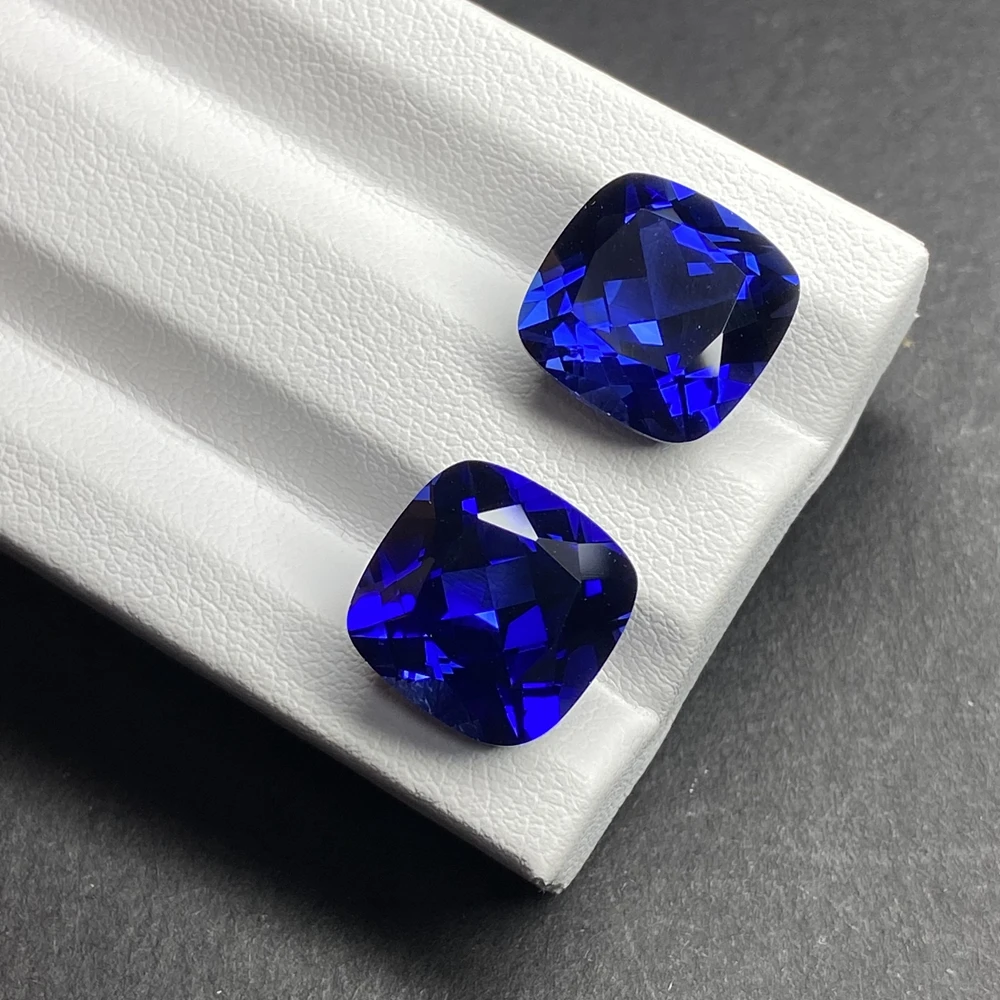 

Meisidian10*10mm 5.3 Carats Laboratory Royal Blue Sapphire Gemstone Cushion Cut Corundum Sapphire Stone For Jewelry