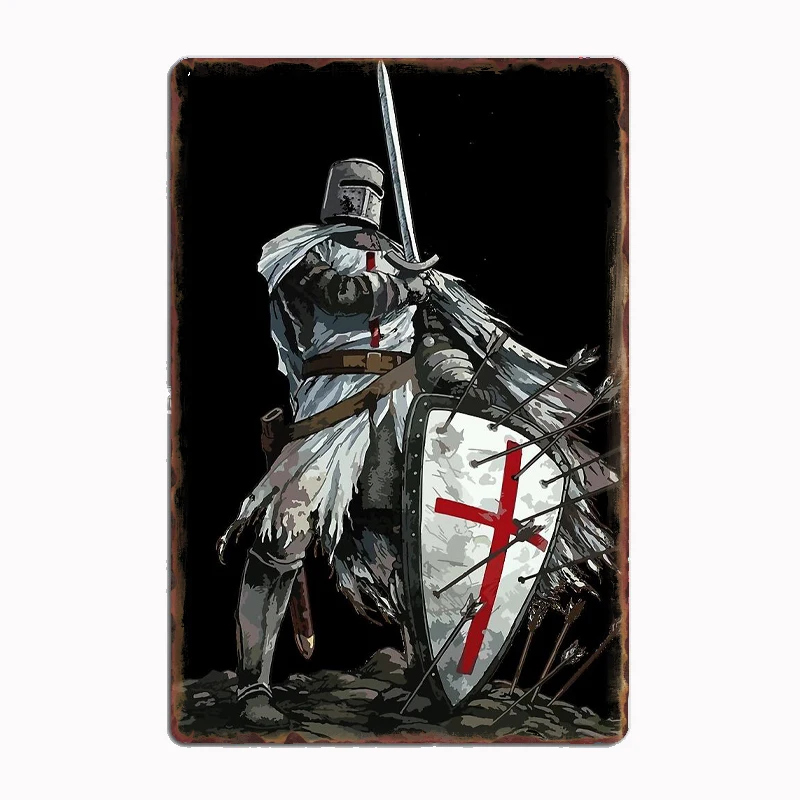 

Металлическая табличка Templar Shield Cross