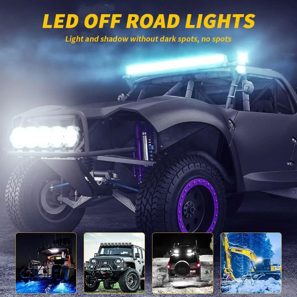 

1pc Car Led Bar Worklight 48w Offroad Work Light 12v Auto Light Fog Lamp Off Road 4x4 Led Tractor Spotlight For Truck Atv R6h1