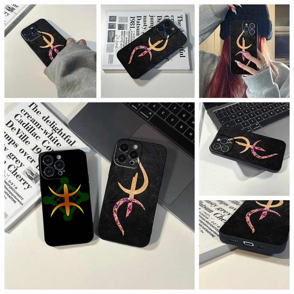 

For IPhone 14 PRO Amazigh Berber Symbol Phone Case for IPhone 13 Mini 11 12 Pro XR XS MAX 8 X 7 Se Plus 13 Pro 14 Covers