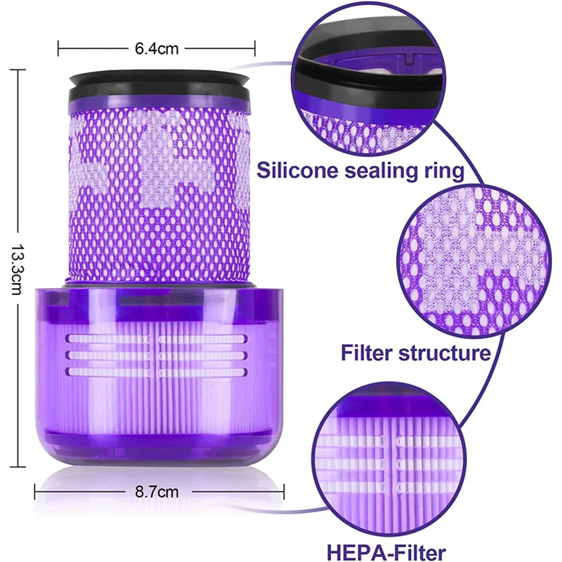 Hepa-фильтр для пылесоса Dyson V12 Detect Slim Extra Absolute сменная деталь моющегося фильтра №