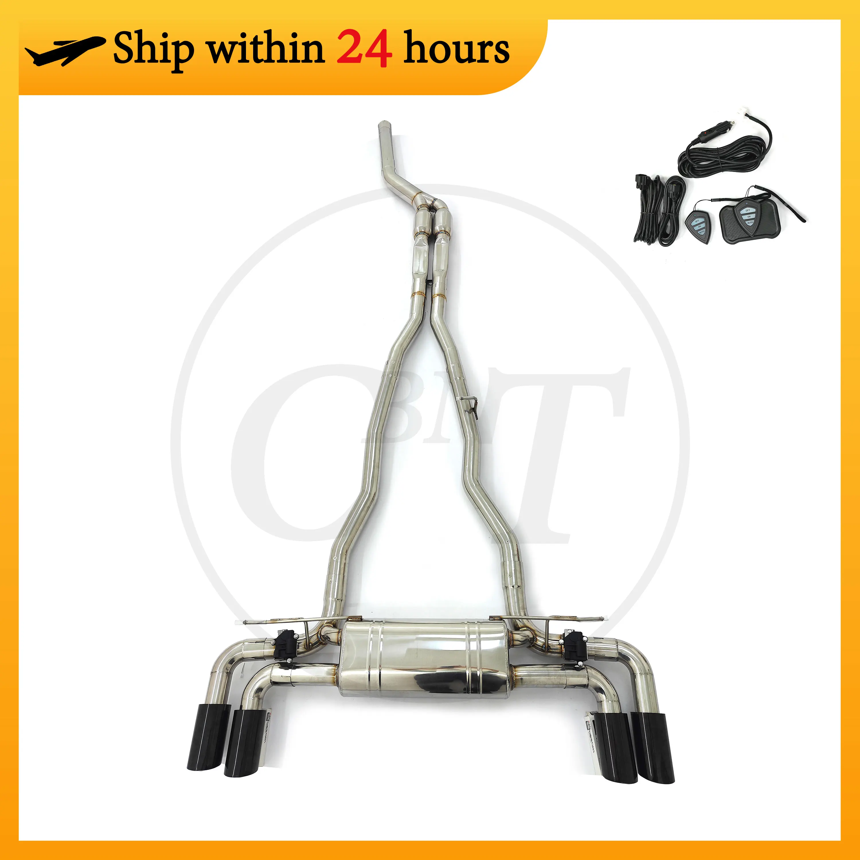 Глушитель выхлопной трубы CBNT с клапаном для BMW 5 серии B58 G30 G31 G38 540i 3.0T настройка SS304