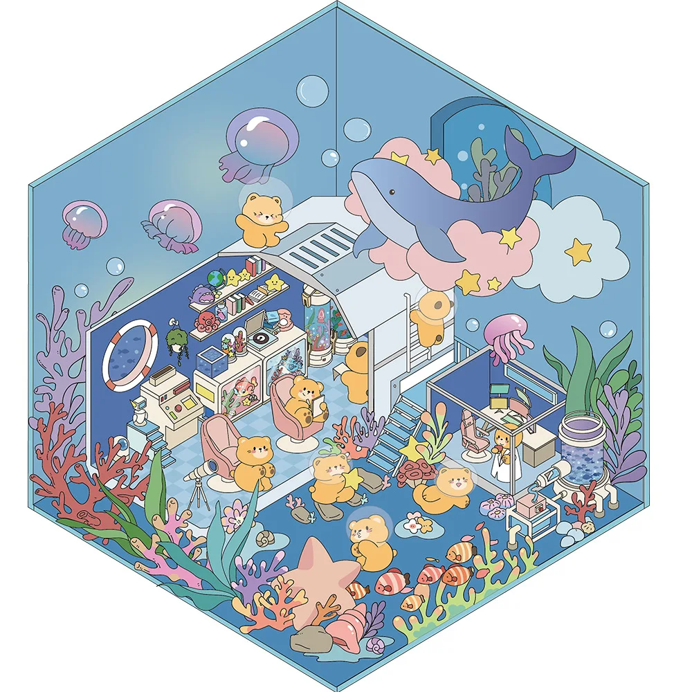 

3D наклейки для интерьера Минималистичный домик