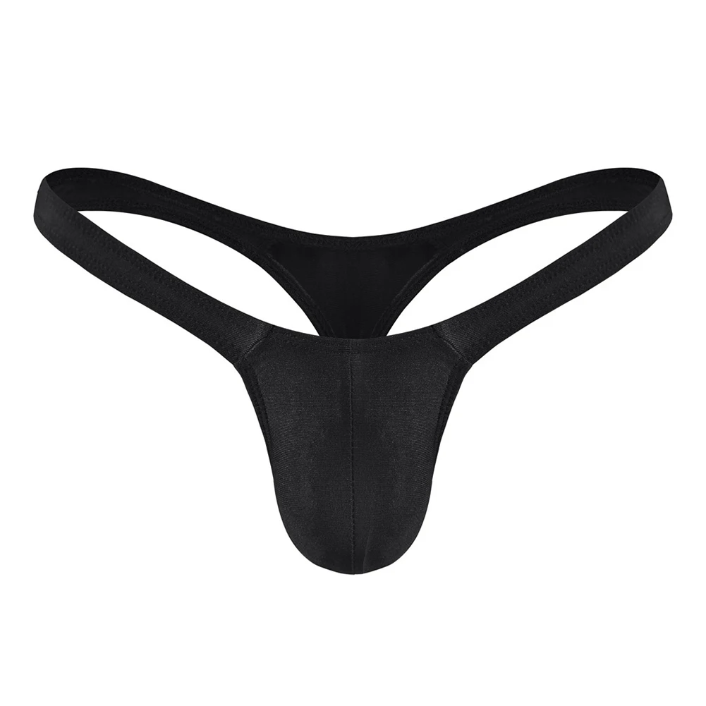 

New Mens Sexy Solid Color Thong Panties U Convex Big Bag T-back Underpants Low-rise Hollow Out Open Butt G String Underwears