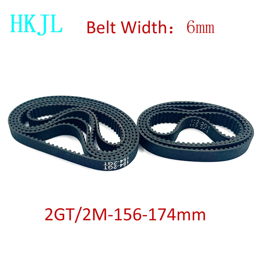 

2GT 2MGT Synchronous Timing Belt Pitch Length 156 158 160 162 164 166 168 170 172 174 Width 6mm Rubber Closed