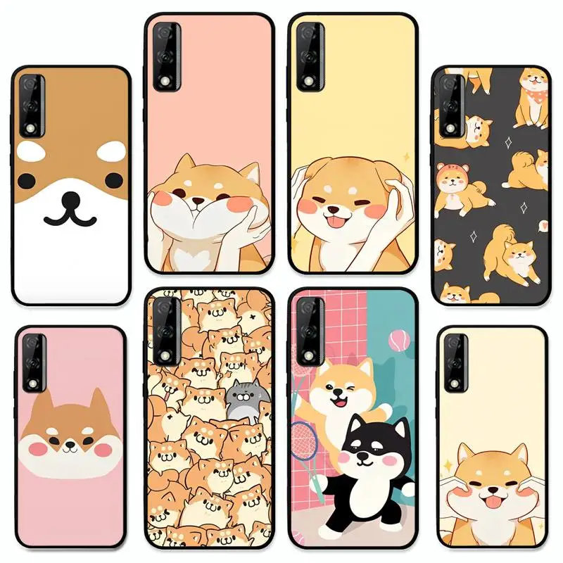 

Cartoon Cute Shiba Inu Phone Case for Huawei Y 6 9 7 5 8s prime 2019 2018 enjoy 7 plus