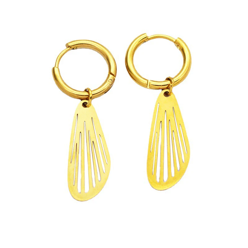 Женские золотые серьги из нержавеющей стали 14 к 2023