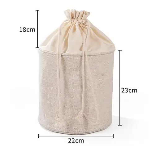 

Цилиндрическая льняная плитка, пакет для картофеля, сумка для лука, ретро многоразовая сумка для хранения джута