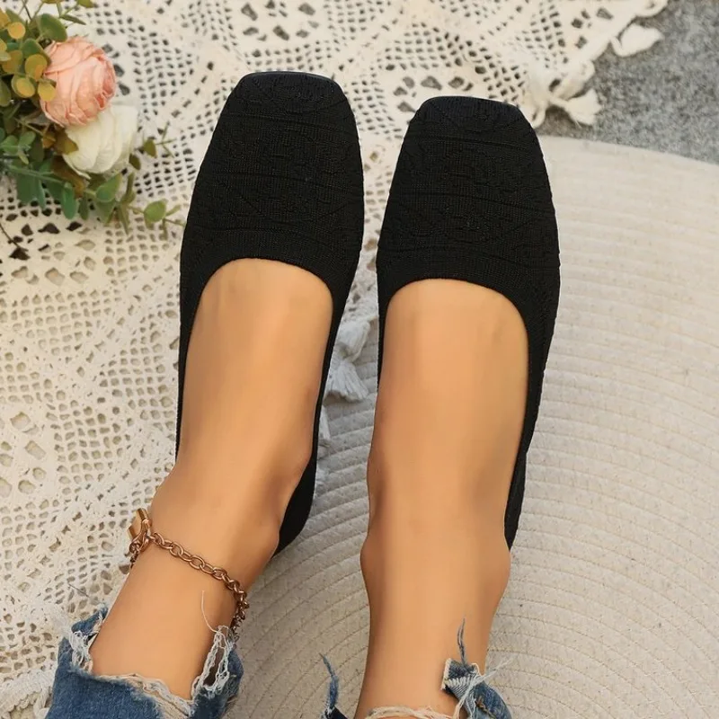 2024 женская обувь на плоской подошве весенне-осенняя новая модная с круглым