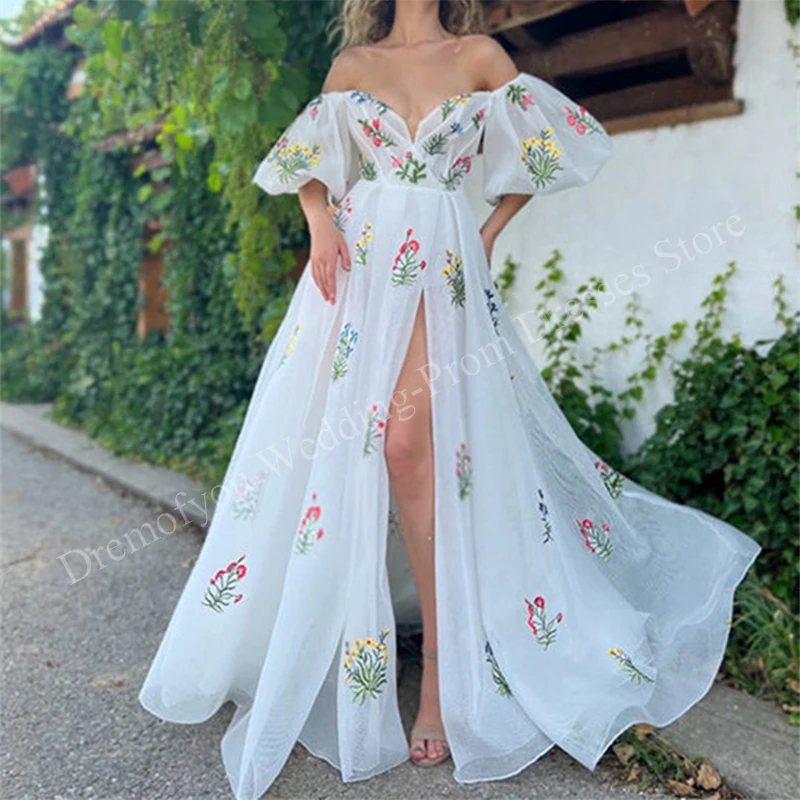 

Elegant Prom Dresses for Women 2023 Applques Floor-Length A-Line Special Events Wedding Gala Evening Gown Ceremony Guest Summer
