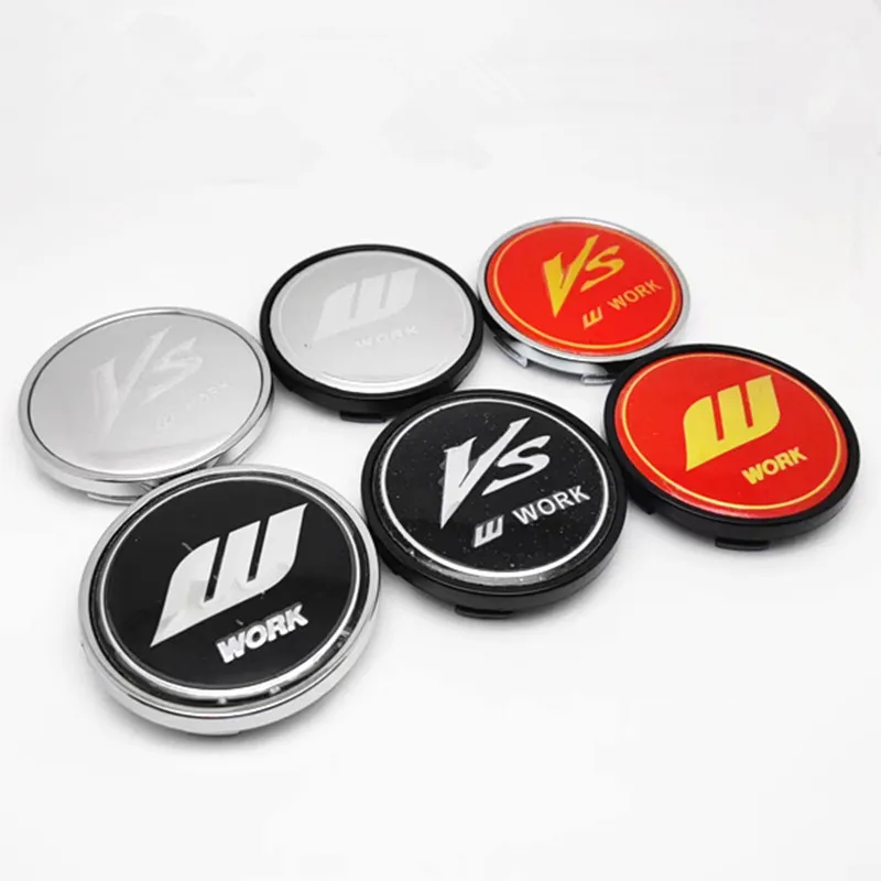 

4pcs 62mm 58mm Wheel Center Cap VS W Work Car Styling Rims Hubs Cover Dustprrof Accessories