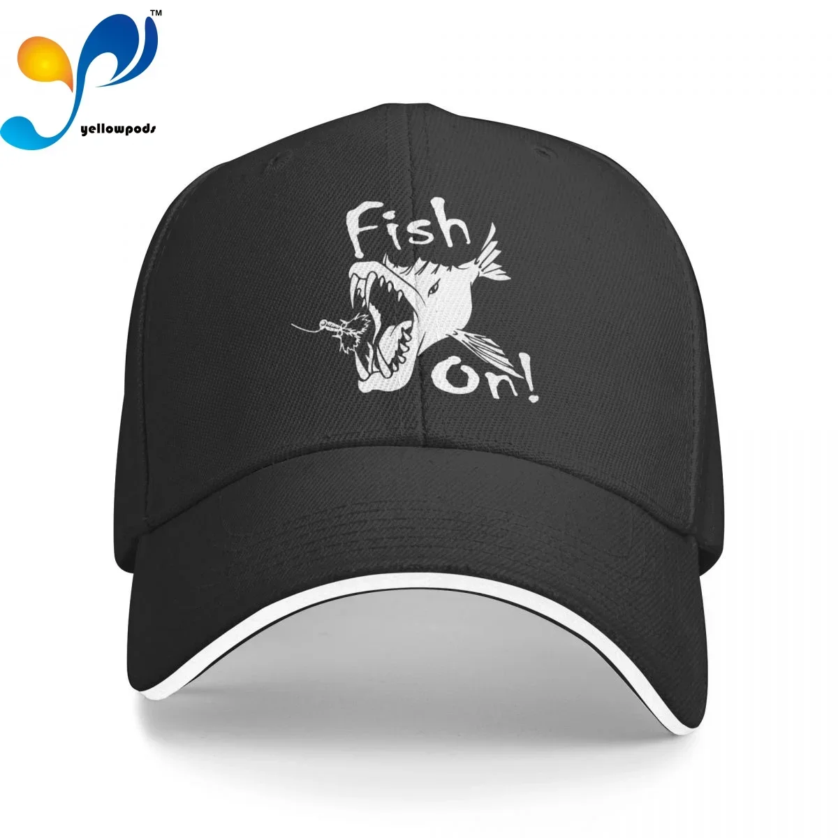 

Fishing Fish On Angry Bass Looking Left 1 Trucker Cap Snapback Hat for Men Baseball Mens Hats Caps for Logo