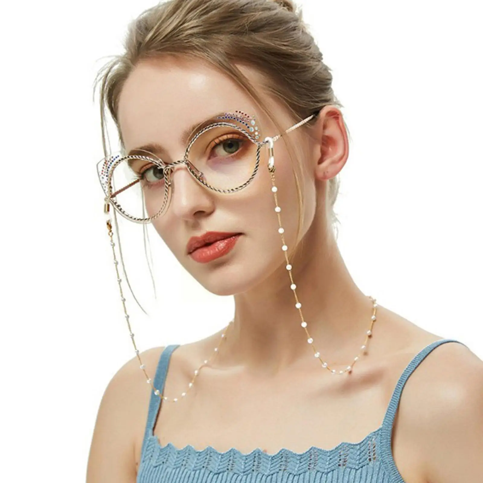 

Pearl Glasses Chain For Women Boho Beads Sunglass Lanyard Holder Strap Neck Cord On Neck Eyewear Fashion Jewelry Gift U8Q9