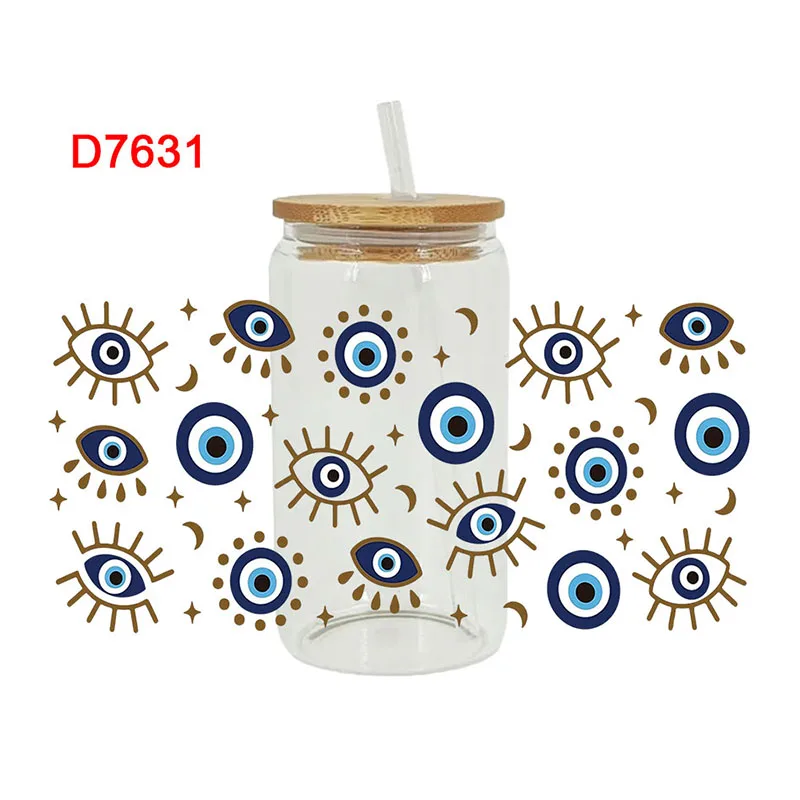 

3D UV DTF передает наклейки 16 унций, искусственные предсказания глаз, напечатанные для DIY стекла, керамики, металла, кожи и т. д. D7566