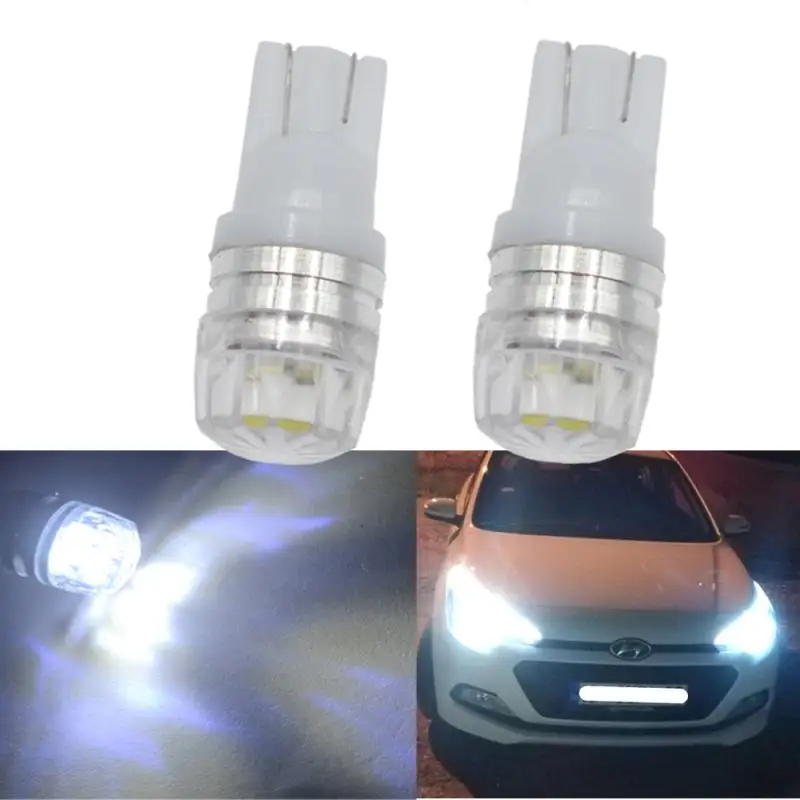 

2x New Super Bright LED Bulbs Car Signal Bulb T10 W5W 194 Low Power Consumption Auto Wedge Backup Bulb Parking Trunk Tail Lights