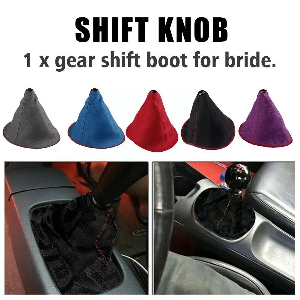 

Bartoo-Universal JDM Style Bride RECARO Hyper Fabric Shift Inter Boot Collars Auto Accessories Knob Cover SFN059 Shifter Le I4L8