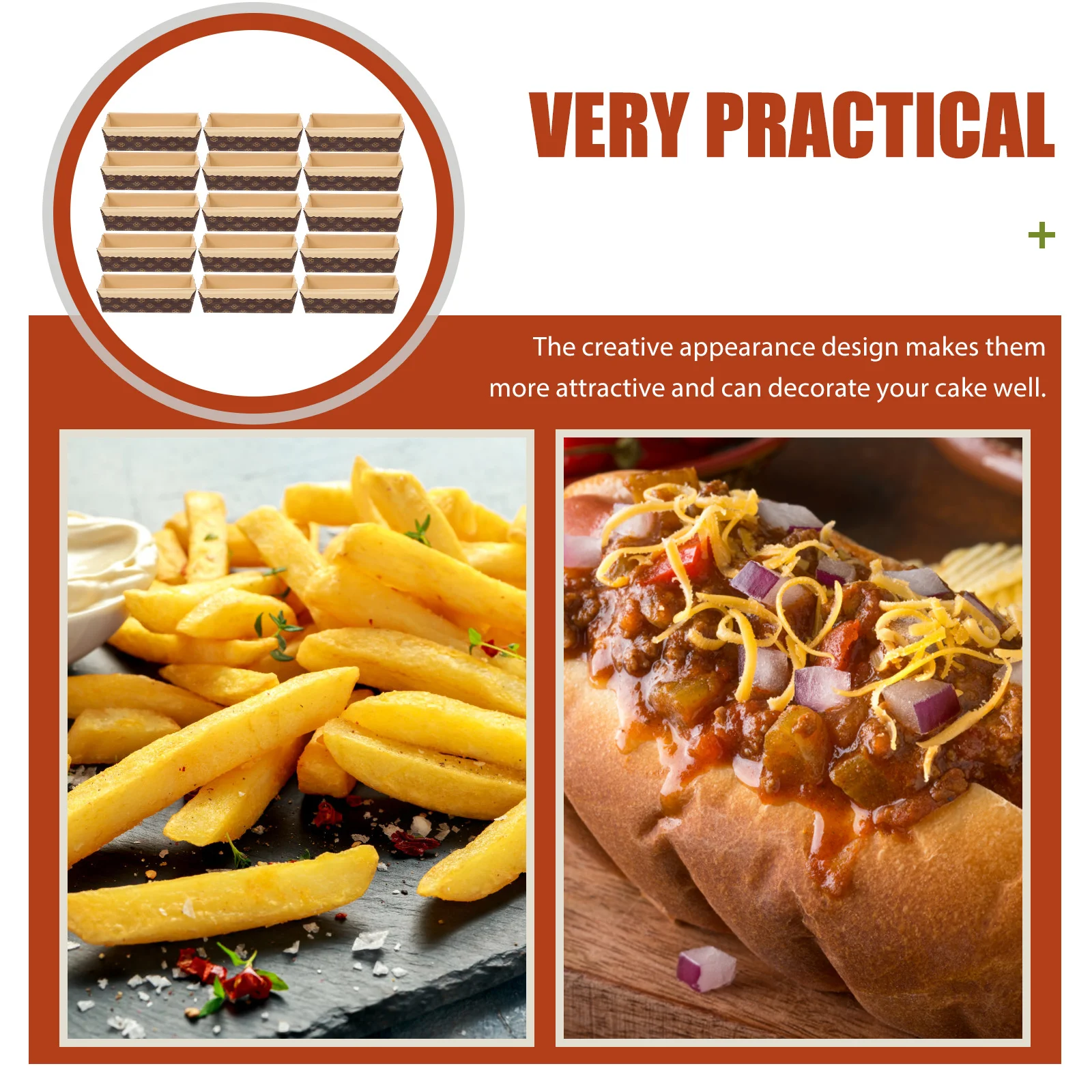 25 шт. бумажный лоток для вечеринок вкладыши кексов мини-буханцы прямоугольные