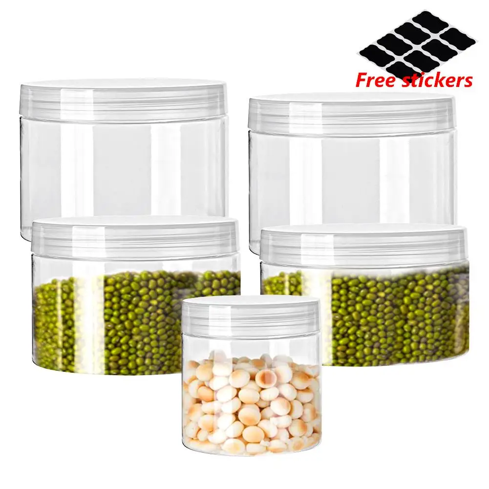 Пустые пластиковые прозрачные косметические банки контейнер для косметики