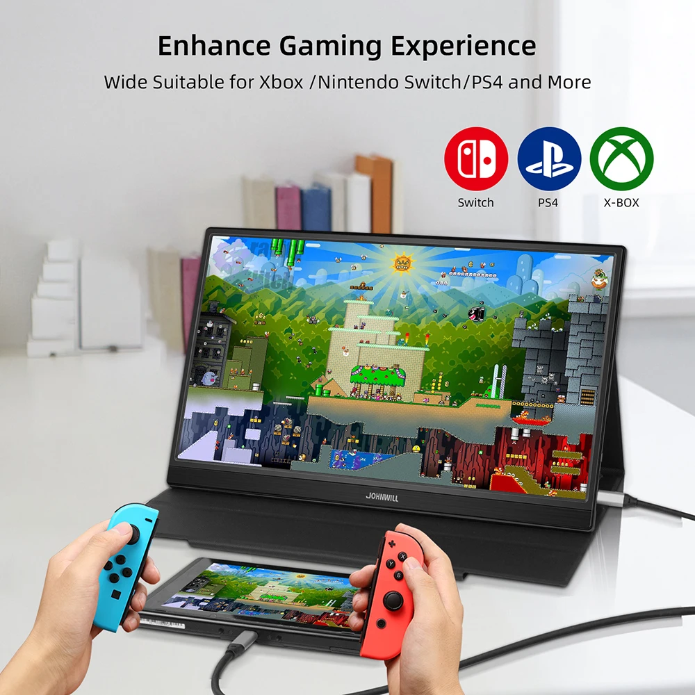 Ультратонкий портативный монитор FHD 15 6 дюйма 1080P Type C mini HDMI ЖК-дисплей для Nintendo Switch