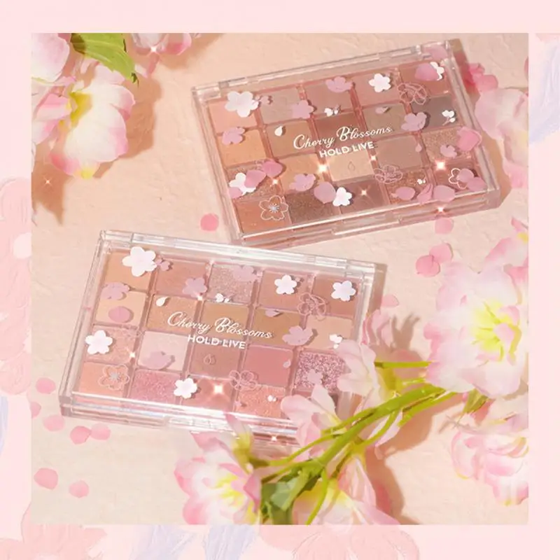 

20 Colors Sakura Eyeshadow Palette Pearly Glitter Matte Eye Shadow Lasting Shiny Sequins Shimmer Eye Pigments Makeup Cosmetics