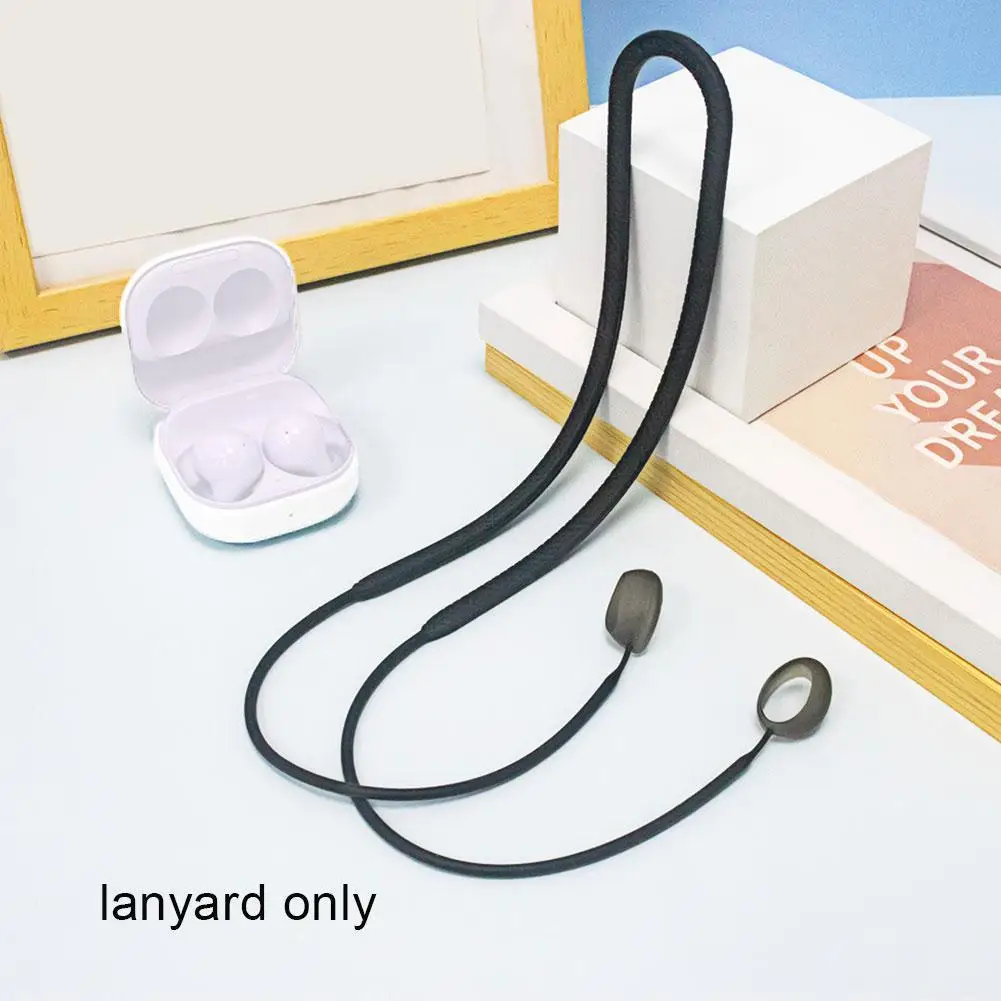 

For Samsung Buds 2 Soft Silicone Anti Lost Strap Headphone Hanging Neck Rope Wireless Headphones Strap Anti Lost