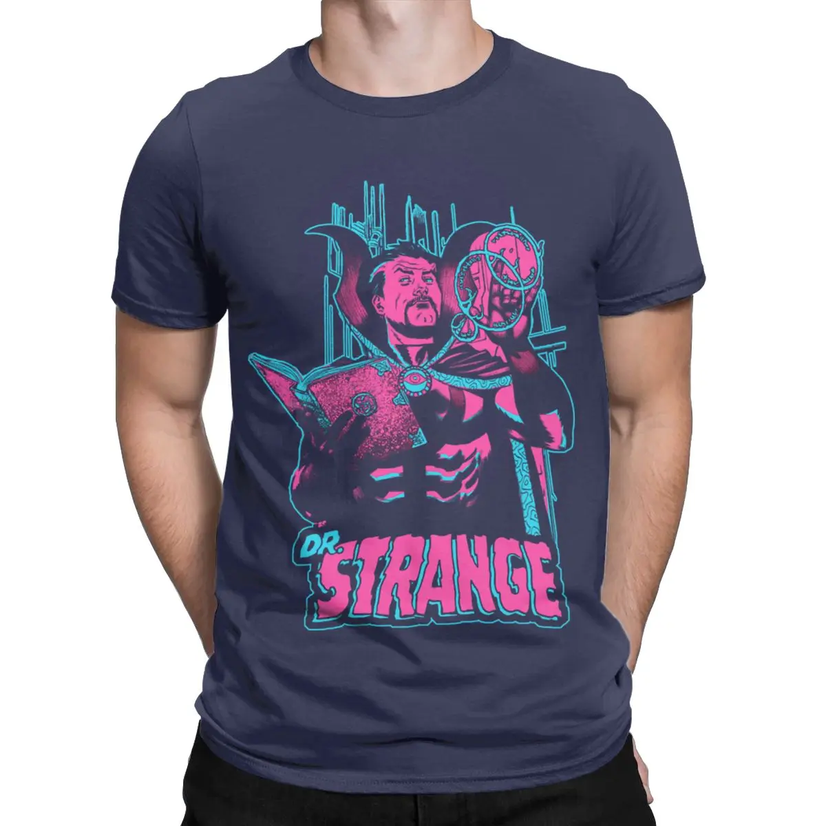 

Men T-Shirt Disney Doctor Strange Marvel Creative 100% Cotton Tee Shirt Short Sleeve T Shirts Crew Neck Tops Printing