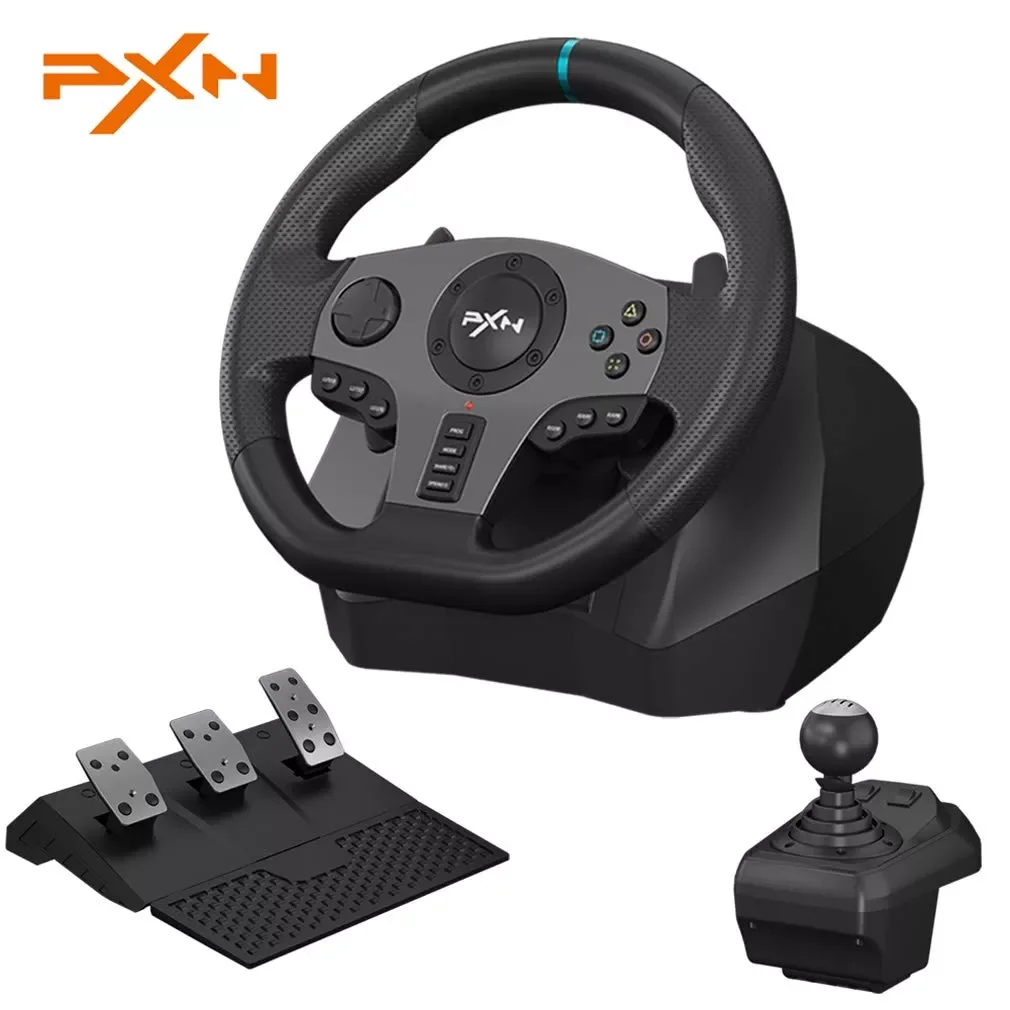 

Gaming Steering Wheel V9 Volante Gaming Racing Wheel for PS4/PS3//Android TV/ /Xbox Series S/X