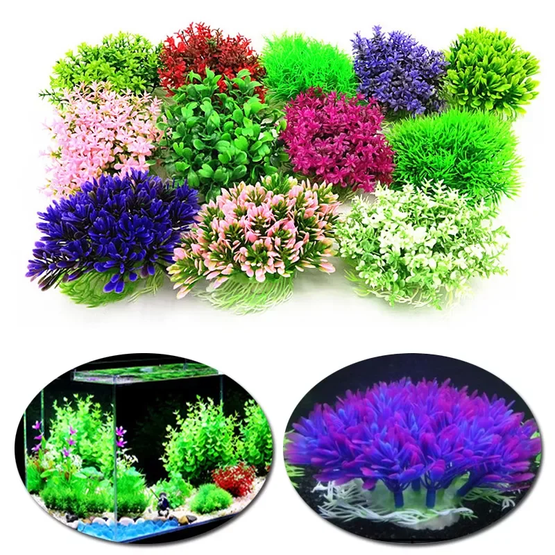 

12*6cm Simulation Aquarium Decor Water Weeds Ornament Artificial Plants Aquatic Plant Fish Tank Grass Decoration Accessories