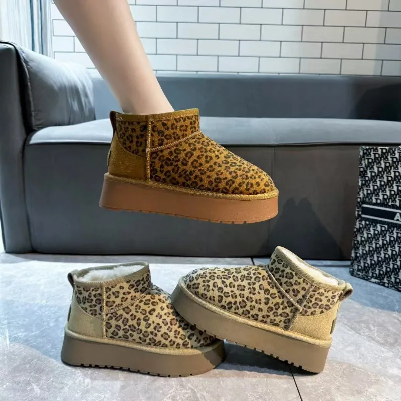 2024 зимние женские короткие плюшевые теплые ботинки повседневная обувь на