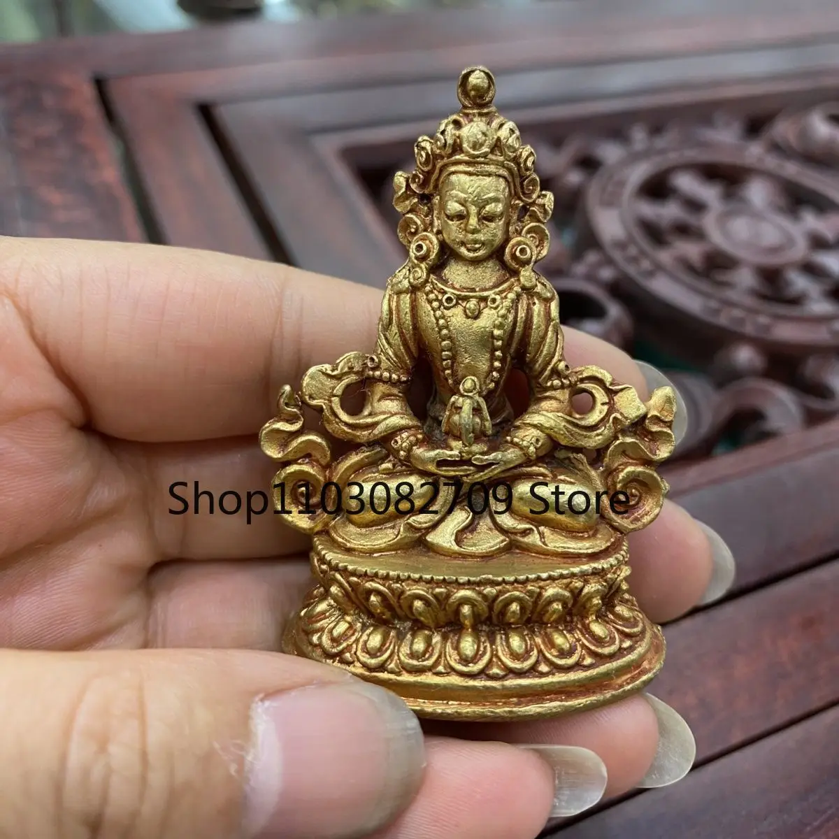 Непал импортировал полностью позолоченную портативную маленькую статую Будды