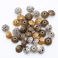 100pcs tibetan silver metal oval ufo beads spacer beads for jewelry making diy charm bracelet 6 5mmx4mm