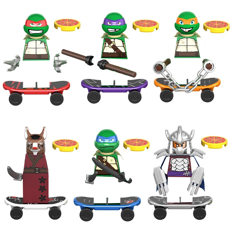 S Ninja Turtle Bricks Leo Raph Don Doll Assemble Building Blocks Moc Diy Toys For Children