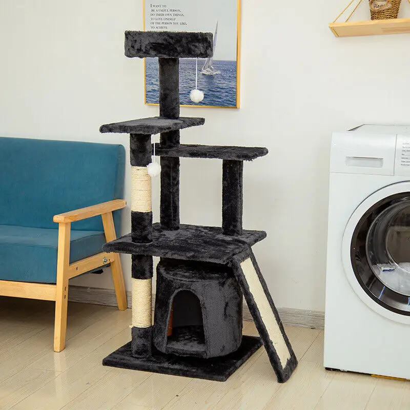 

Cat TreeTower Activity Center Large Playing House Condo Rest Wooden Furniture
