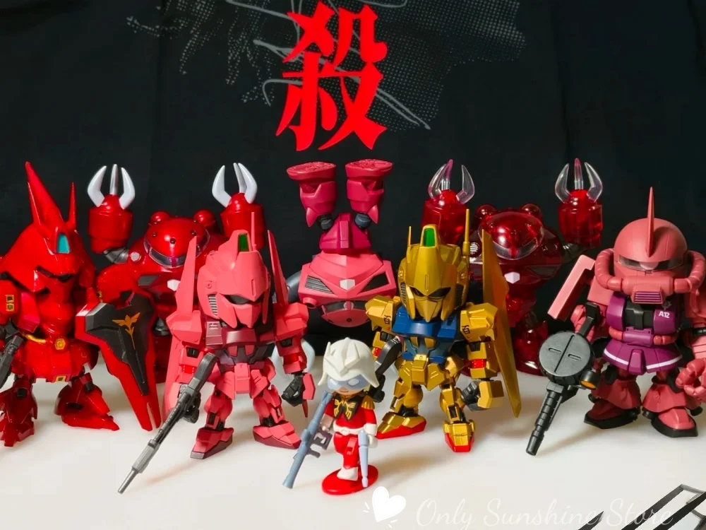 Фото Qmsv Mini Char Sazabi Gundam Ручная мобильная игрушка-воин Модная глухая коробка Анимационный орнамент Коллекционный подарок №2