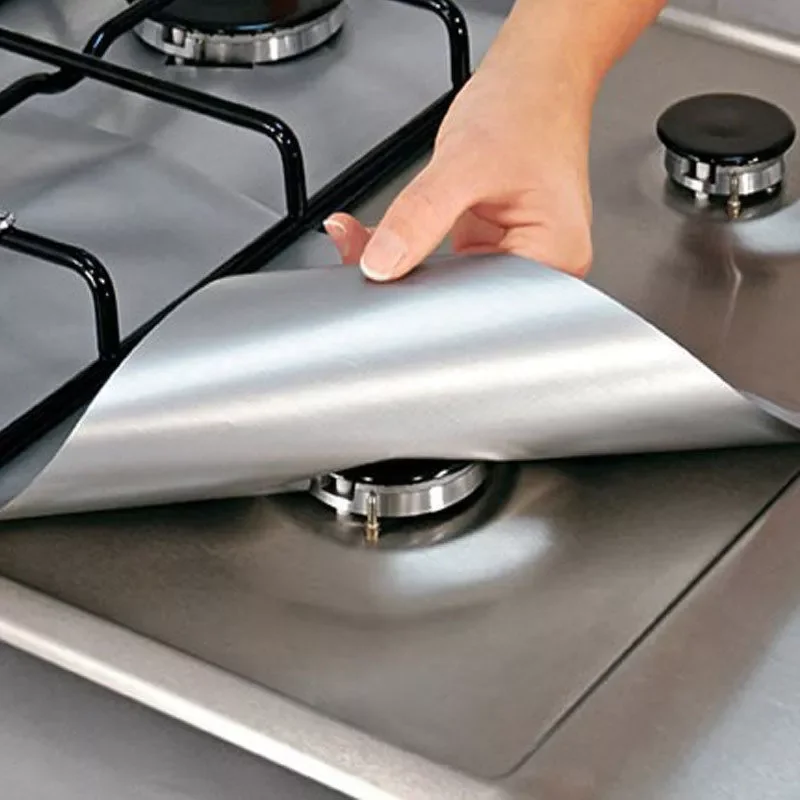 

4pcs/set Gas Stove Protectors Cooker Cover Liner Clean Mat Pad Gas Stove Stovetop Protector for Kitchen Cookware Accessories