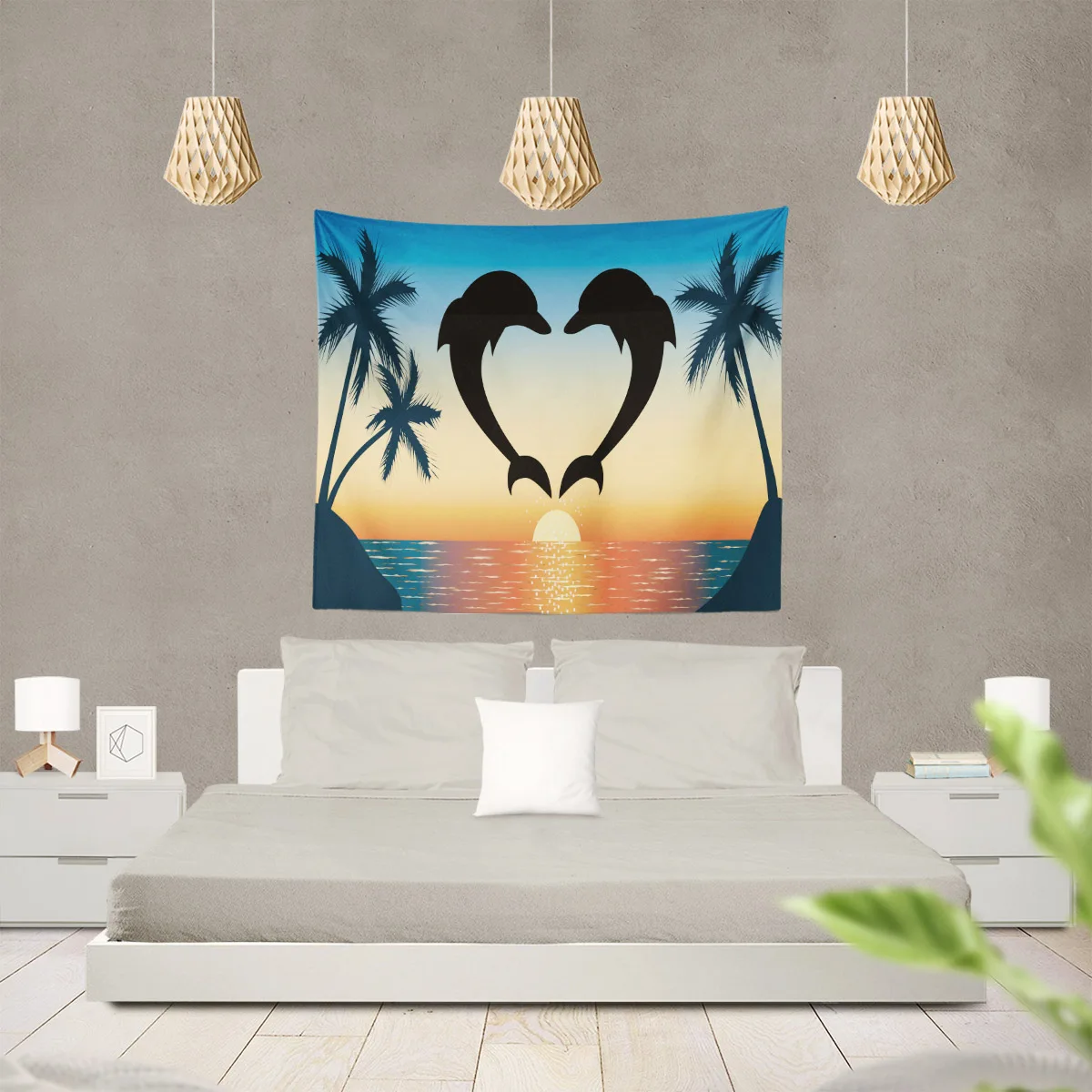 Пара Настенных Гобеленов С Дельфинами Для Мальчиков И Мужчин Океан Мир Морская