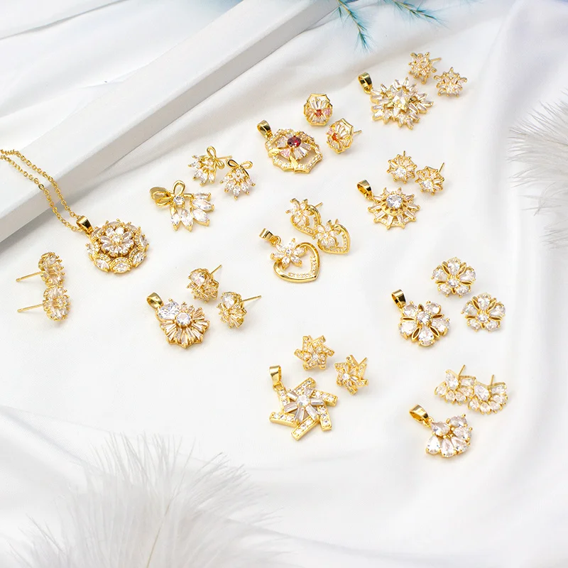 

2 шт./упаковка, медные серьги-гвоздики с кристаллами