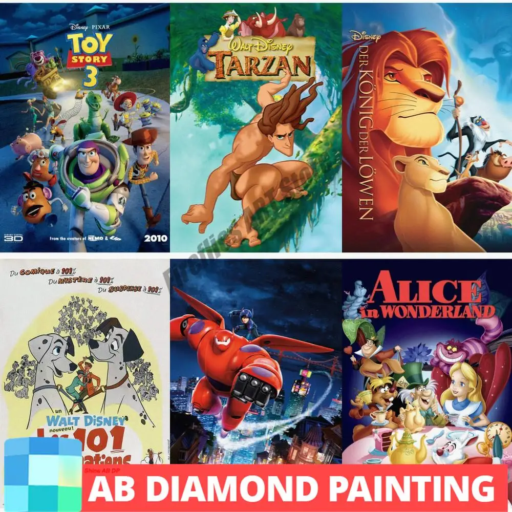 

Алмазная живопись AB Alice Disney, картина «Король Лев», бриллиантовая картина с Северными огнями, набор размеров «сделай сам», ремесла, подарок, домашний декор
