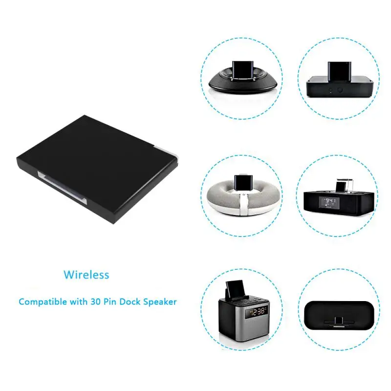 1 шт. черный белый 30-контактный Bluetooth-совместимый аудиоресивер подходит для