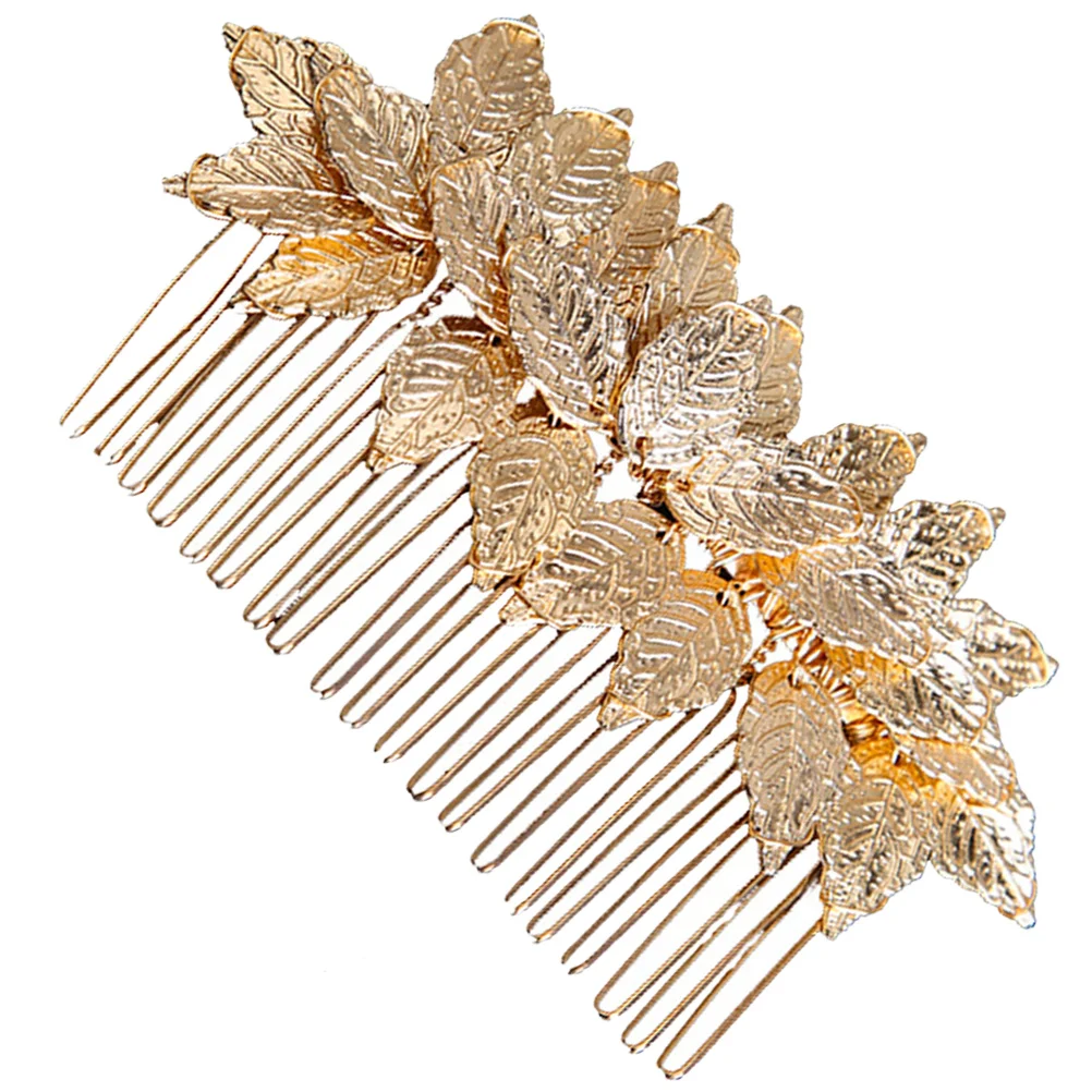 

Hair Comb Wedding Accessories Bridal Leaf Combs Flower Vintage Side Golden Bride Pieces Gold French Piece Leaves Headpiece
