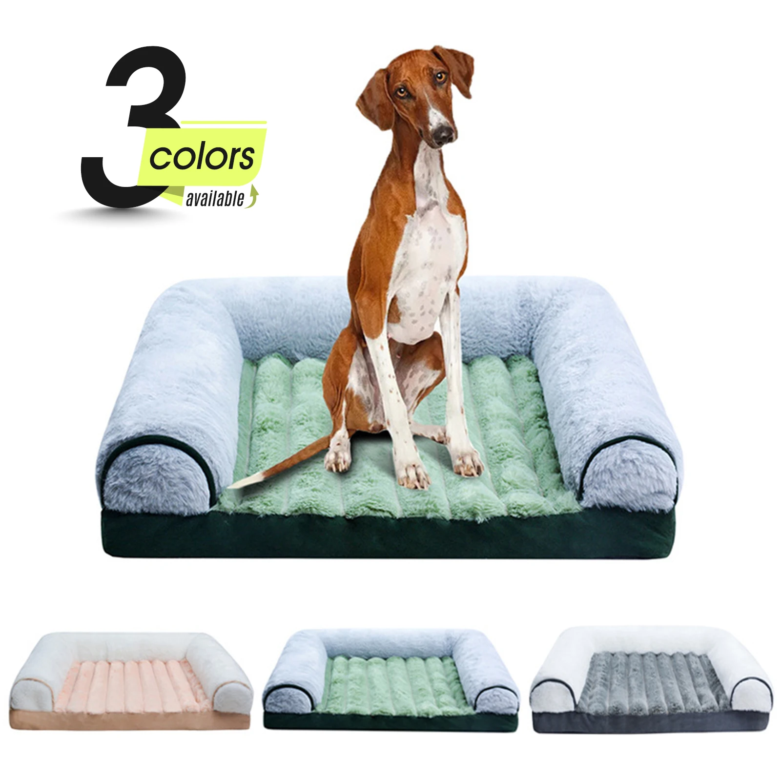 Pet Dog The New Sofa Soft Sponge Mat Kennel Square Kennel Deep Sleep Breathable Blanket Pet Bed For Small Medium Dogs Pet Suppl