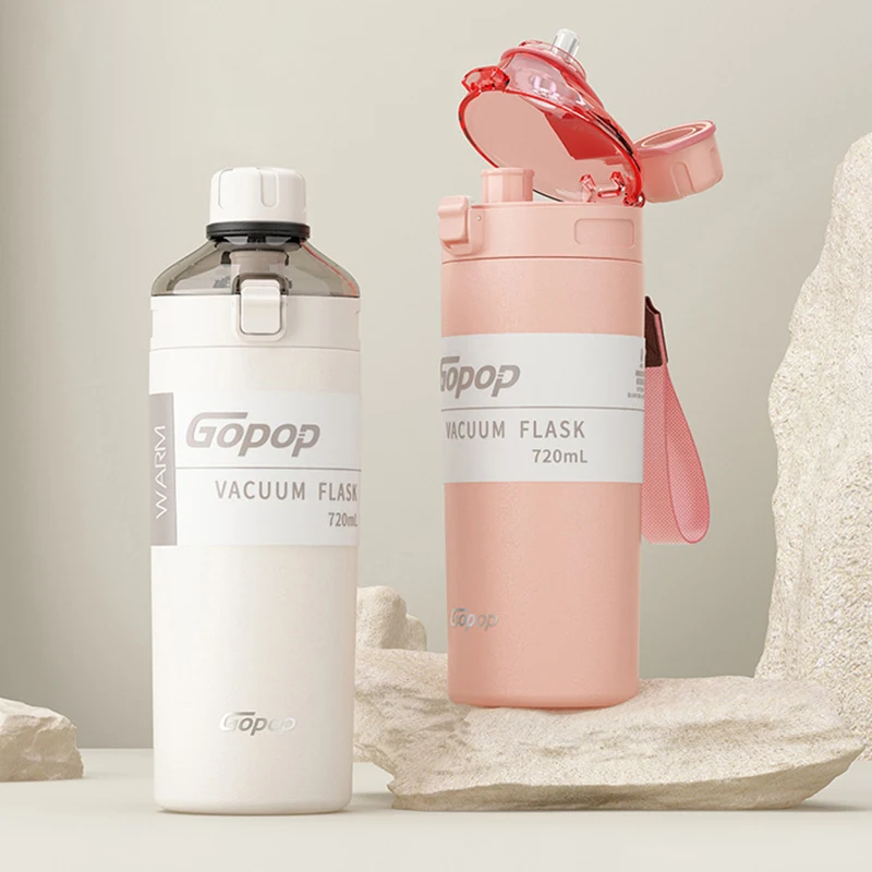 Sport Water Bottle Big Volume 720ml Thermos Bottle for Trave