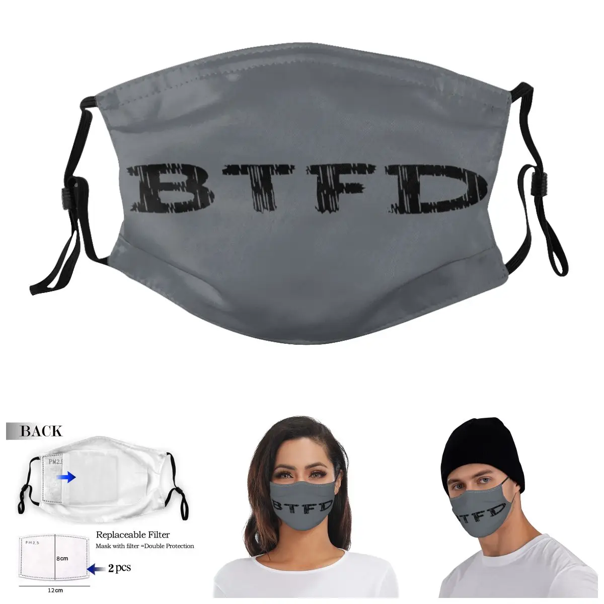 

BTFD By 21 Million Club Hodl Adult Dust Mask Humor Wry Face Activated Carbon Filter Mask