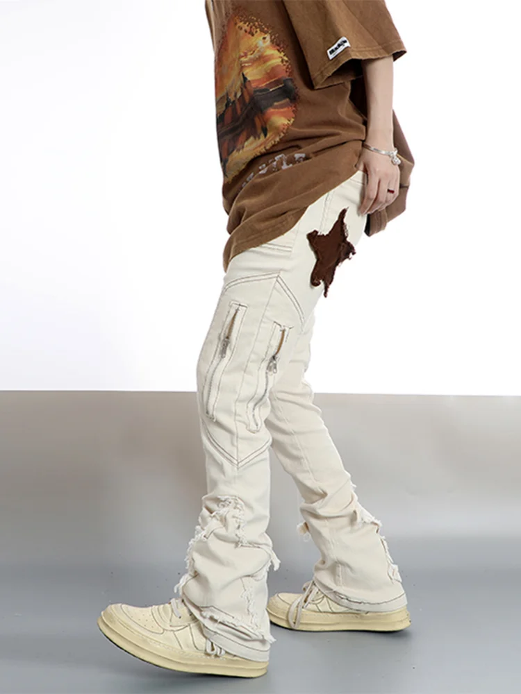 Four Seasons Men Jeans Multi-pocket Personality Patch Patch Trend Fashion New Casual Workwear Streetwear Men Ins Hot Sale JEANS